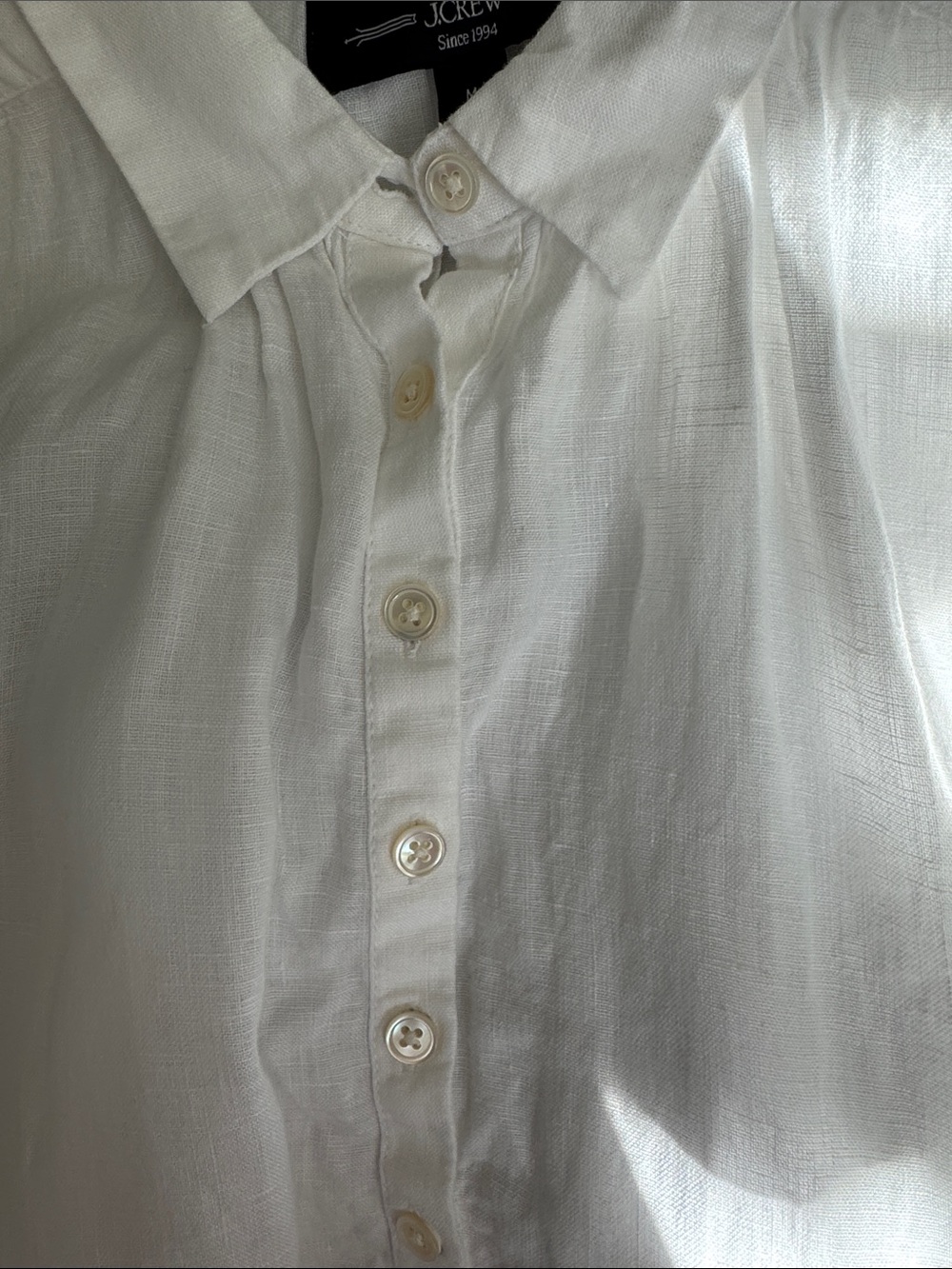 Women’s JCrew linen white shirt - Picture 5 of 8